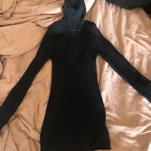 Top shop Black with blue shimmer knit turtle neck